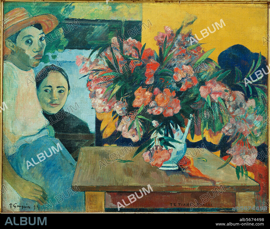 PAUL GAUGUIN. Gauguin, Paul 1848-1903. "Te tiare Farani" (The Flowers of France), 1891. Oil on canvas, 72 × 92cm. Collection I.A.Morosow, Inv. no. 3370. Moscow, Pushkin Museum.