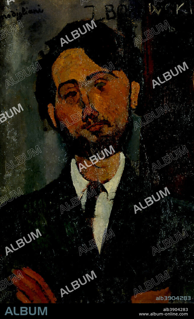 AMEDEO MODIGLIANI. Portrait of Leopold Zborowski. Date/Period: 1916. Painting. Oil on canvas. Height: 65 cm (25.5 in); Width: 43 cm (16.9 in).