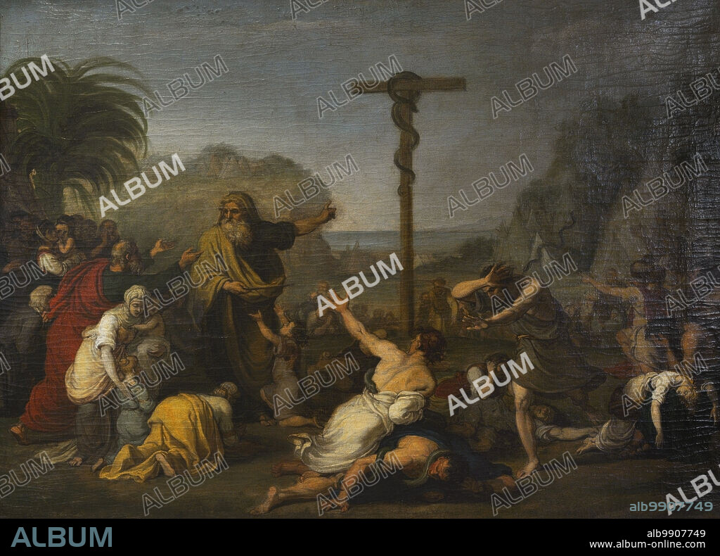 Giuseppe Diotti (1779-1846). Italian painter. Moses and the Bronze Serpent. Oil on canvas. Museo Civico Ala Ponzone. Cremona. Lombardy. Italy.