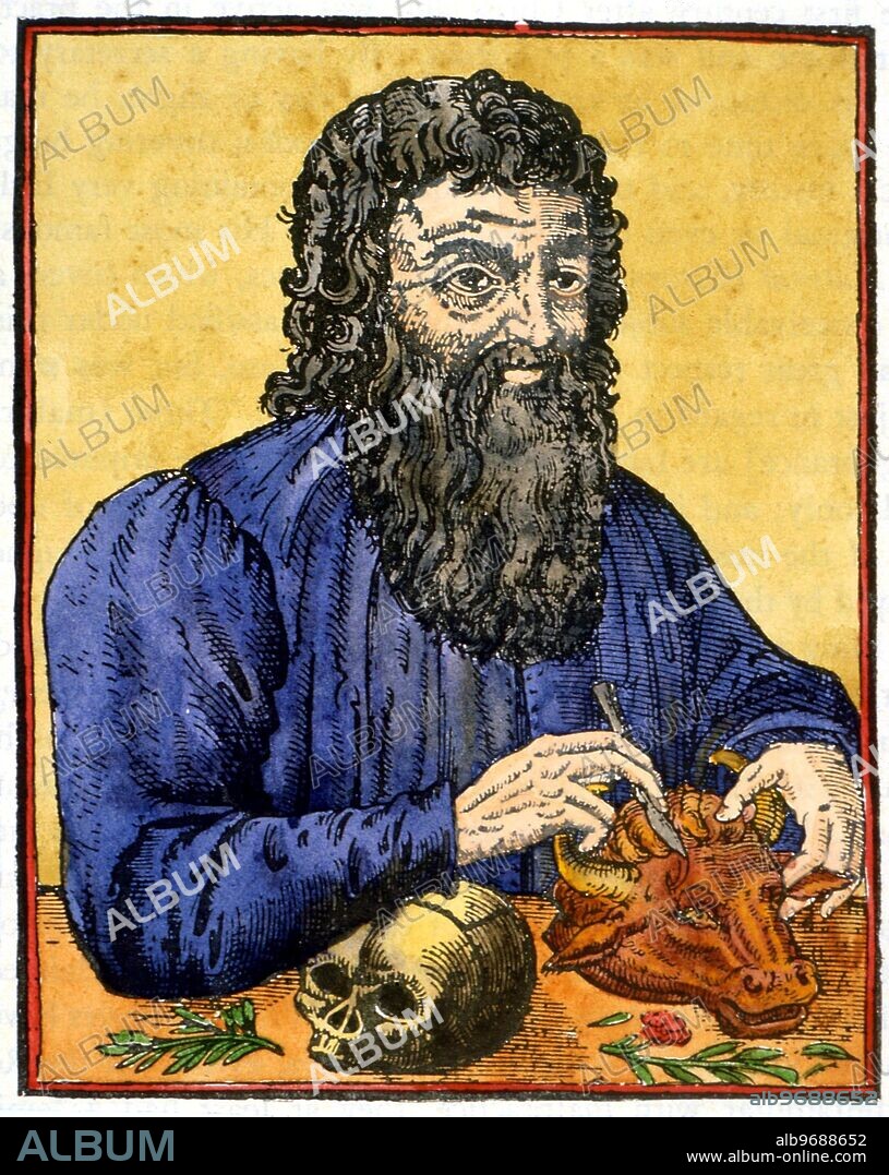 MEDICINE - GALEN. Galen, the father of modern medicine, who practised his art in the Roman amphitheatres.