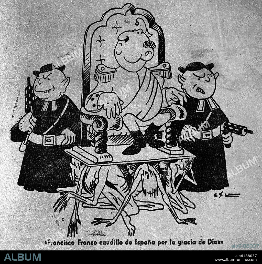 CARICATURA SOBRE EL PODER DE FRANCO.
