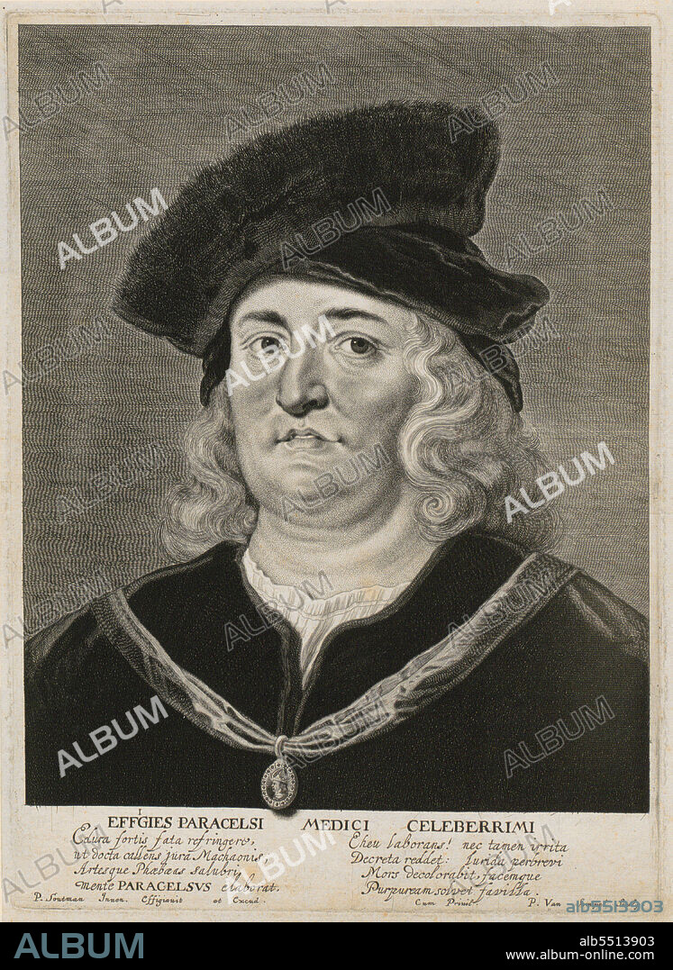 PIETER VAN SOMPEL. Portrait of Paracelsus.