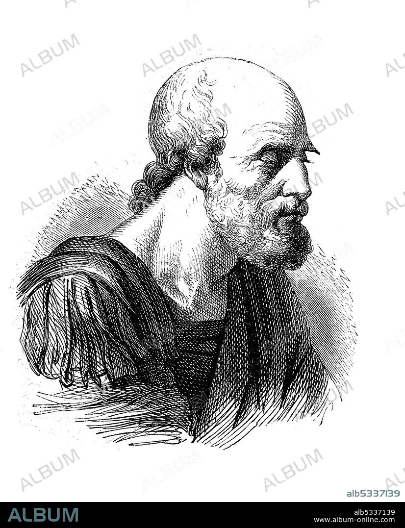 Flavius Belisarius,. 500 - 565, military commander of the Byzantine Empire  /  Belisar, Flavius Belisarius, um 500/505 - 565, oströmischer General und Feldherr des Kaisers Justinian, Historisch, historical, digital improved reproduction of an original from the 19th century / digitale Reproduktion einer Originalvorlage aus dem 19. Jahrhundert,.