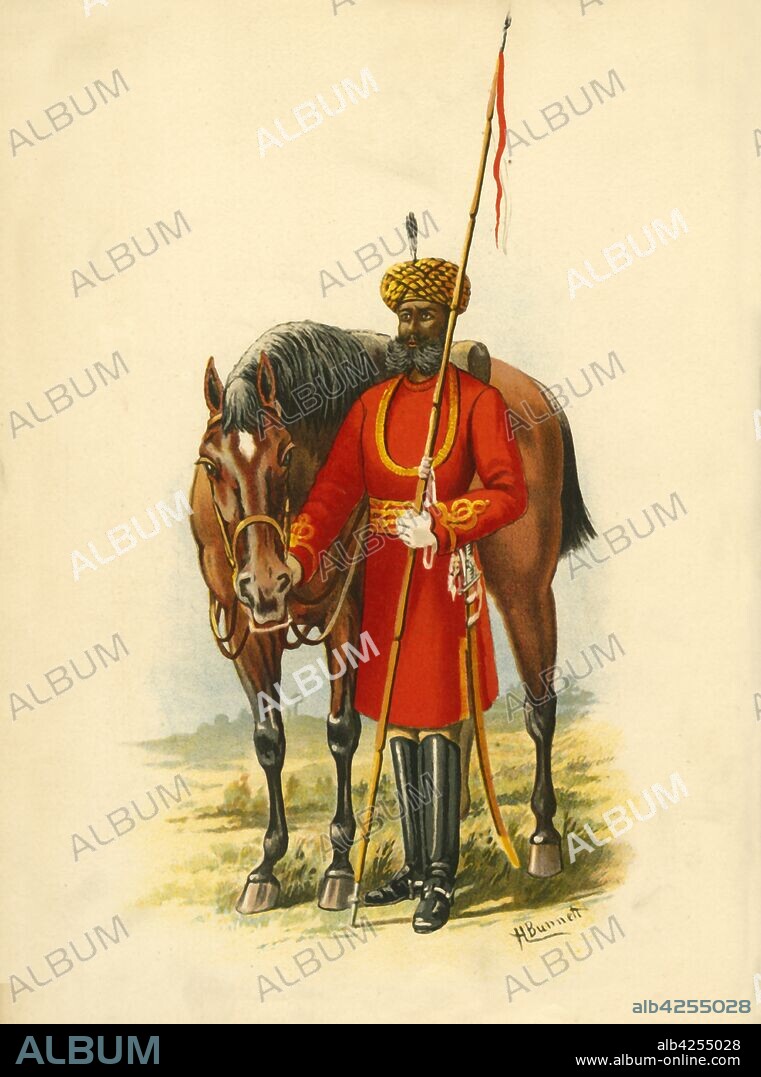 GODFREY DOUGLAS GILES. 'The Governor-General's Body-Guard, Calcutta', 1890. From "Her Majesty's Army, Vol. III", by Walter Richards. [J. S. Virtue & Co., Limited, London, ].