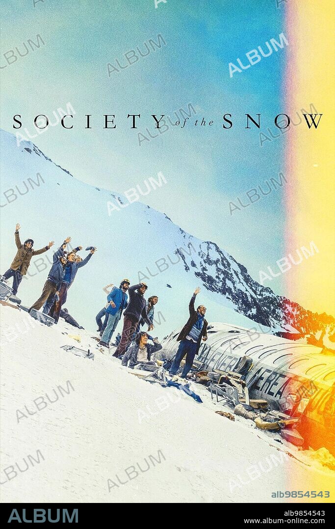 Poster of SOCIETY OF THE SNOW, 2023, directed by JUAN ANTONIO BAYONA. Copyright APACHES ENTERTAINMENT.
