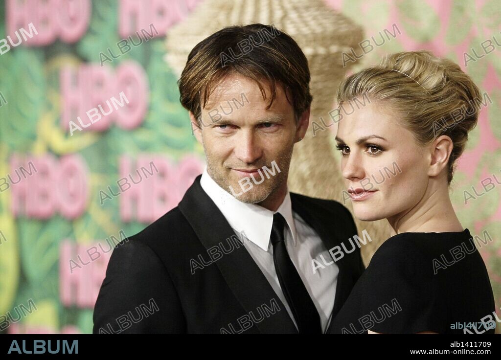 Aug 29, 2010 - Hollywood, California, USA - Actor STEPHEN MOYER and actress ANNA PAQUIN arrive at the HBO Emmy Party at the Pacific Design Center. 29/08/2010
