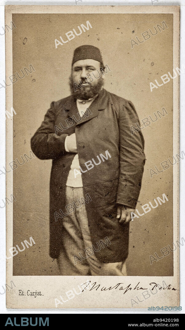 Portrait of Mustapha-Fazl-Pasha (1830-1875), Egyptian statesman., Carjat & Cie, Photographer, Between 1860 and 1890, 2nd half of the 19th century, Photography, Graphic arts, Photography, Albumen paper print, Dimensions - Work: Height: 9 cm, Width: 5.5 cm, Dimensions: Height: 10.4 cm, Width: 6 cm.