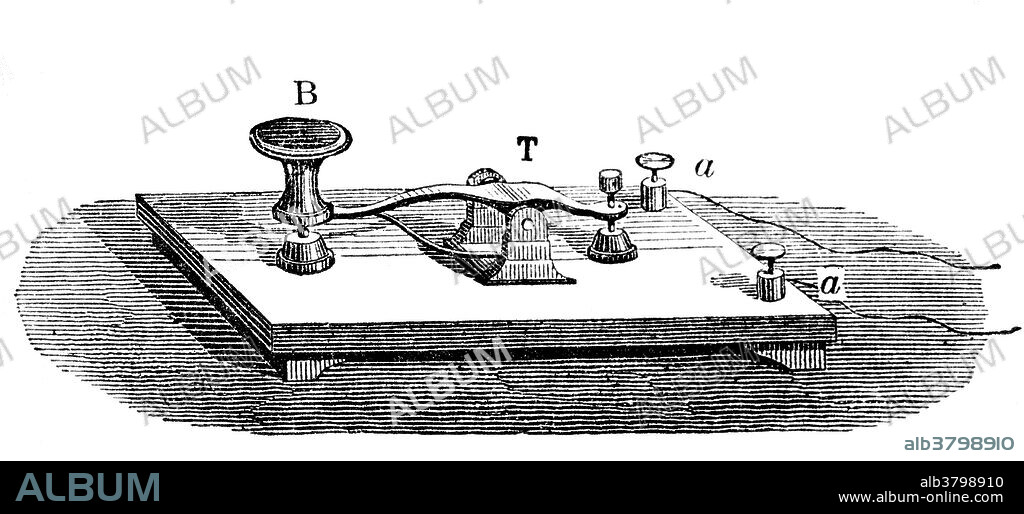 Morse signal receiver. An electrical telegraph was developed and patented in the United States in 1837 by Samuel Morse. His assistant, Alfred Vail, developed the Morse code signaling alphabet with Morse. At the Speedwell Ironworks in Morristown, New Jersey on January 11, 1838, Morse and Vail made the first public demonstration of the electric telegraph. Although Morse and Alfred Vail had done most of the research and development in the ironworks facilities, they chose a nearby factory house as the demonstration site. Without the repeater, the range of the telegraph was limited to two miles, and the inventors had pulled two miles of wires inside the factory house through an elaborate scheme. The first public transmission, with the message, "A patient waiter is no loser", was witnessed by a mostly local crowd. The Morse/Vail telegraph was quickly deployed; the overland telegraph connected the west coast of the continent to the east coast by October 24, 1861, bringing an end to the Pony Express.