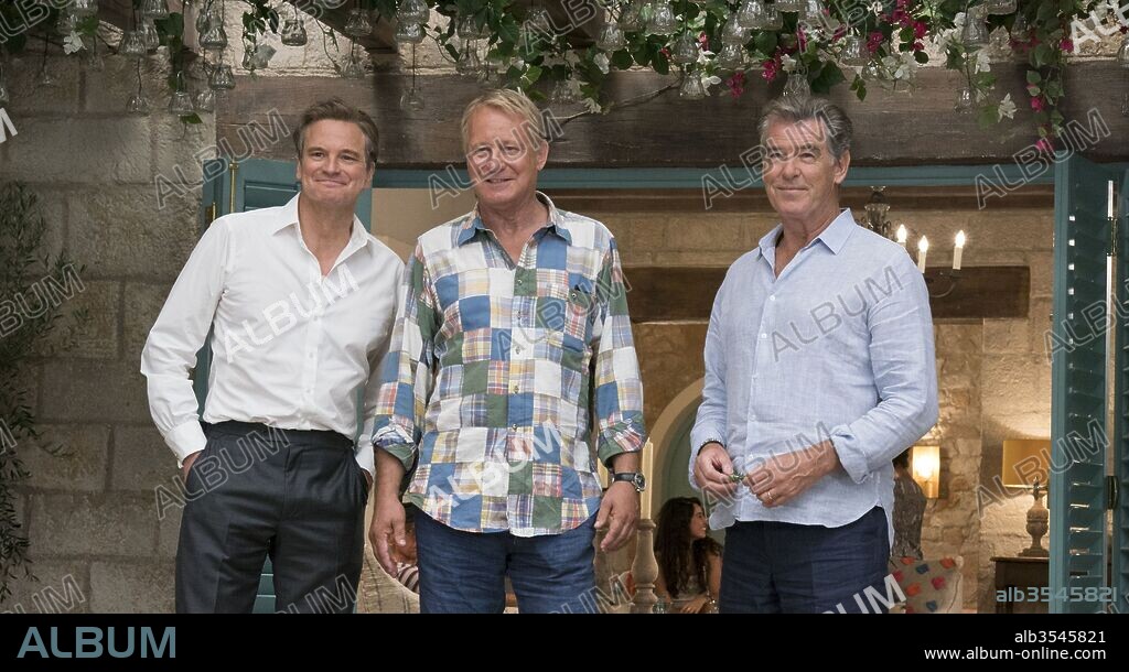 COLIN FIRTH, PIERCE BROSNAN y STELLAN SKARSGARD en MAMMA MIA! UNA Y OTRA VEZ, 2018 (MAMMA MIA! HERE WE GO AGAIN), dirigida por OL PARKER. Copyright Legendary Entertainment/Universal.