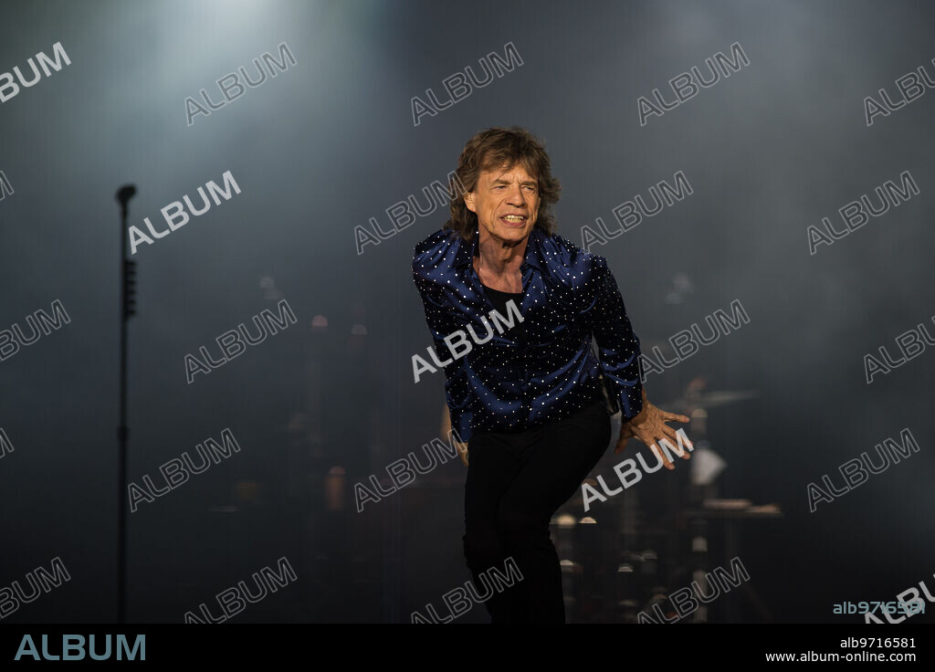 Barcelona, 09/27/2017. Rolling Stones concert at the Olympic Stadium in Barcelona. In the image, Mick Jagger. Photo: Inés Baucells ARCHDC.
