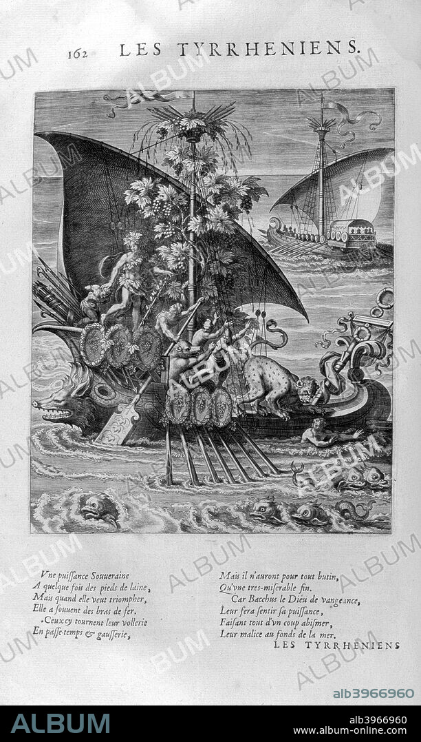 'The Tyrrhenians', 1615. The Tyrrhenians or Tyrsenians is an exonym used by Greek authors to refer to a non-Greek people. A plate from Les Images Ou Tableaux De Platte Peinture Des Deux Philostrates Sophistes Grecs, by Blaise de Vigenère, Paris, 1615.