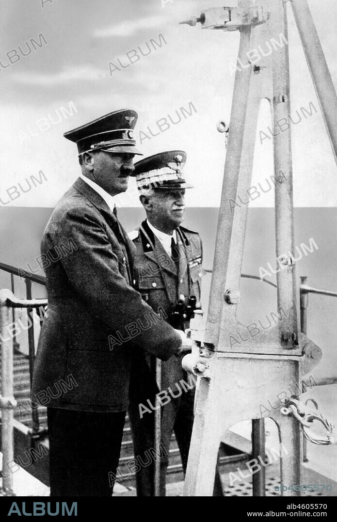 Portrait of Adolf Hitler with King Vittorio Emanuele III. 1941.