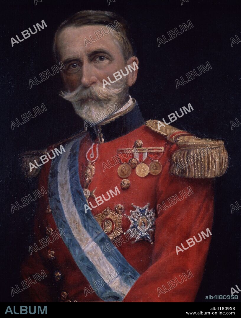 FRANCISCO GODOY CASTRO (1869-1939). COMILLAS, MARQUES DE (CLAUDIO LOPEZ BRU) MILITAR ESPAÑOL. BARCELONA 1853-1952 OLEO DE F. GODOY MUSEO HISTORICO MINICIPAL. CADIZ.