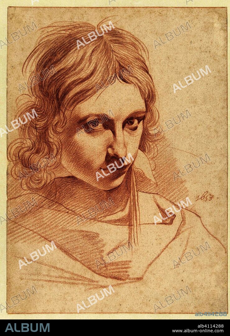 Self-portrait of Leendert van der Cooghen (?). Draughtsman: Leendert van der Cooghen. Dating: 1653. Measurements: h 260 mm × w 189 mm.