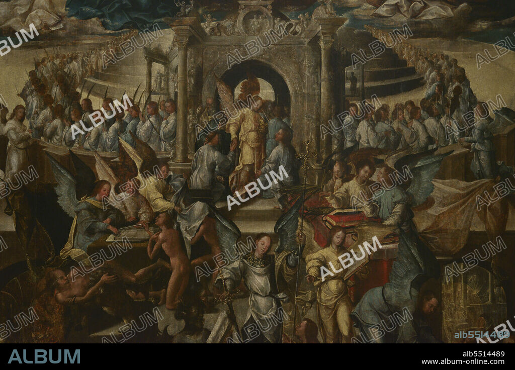 PORTUGUESE MASTER OF 1549.. Master of 1549. "The Last Judgment". Oil on oak panel, 1540-1550. Detail. From the Monastery of Sao Bento da Saúde, Lisbon, Portugal. National Museum of Ancient Art. Lisbon, Portugal.