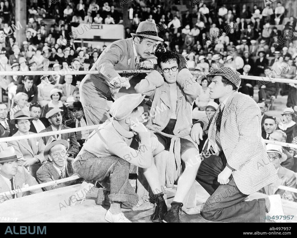 Lionel Jay Stander, HAROLD LLOYD and ADOLPHE MENJOU. ADOLPHE MENJOU, HAROLD LLOYD and LIONEL STANDER in THE MILKY WAY, 1936, directed by LEO MCCAREY. Copyright PARAMOUNT PICTURES.