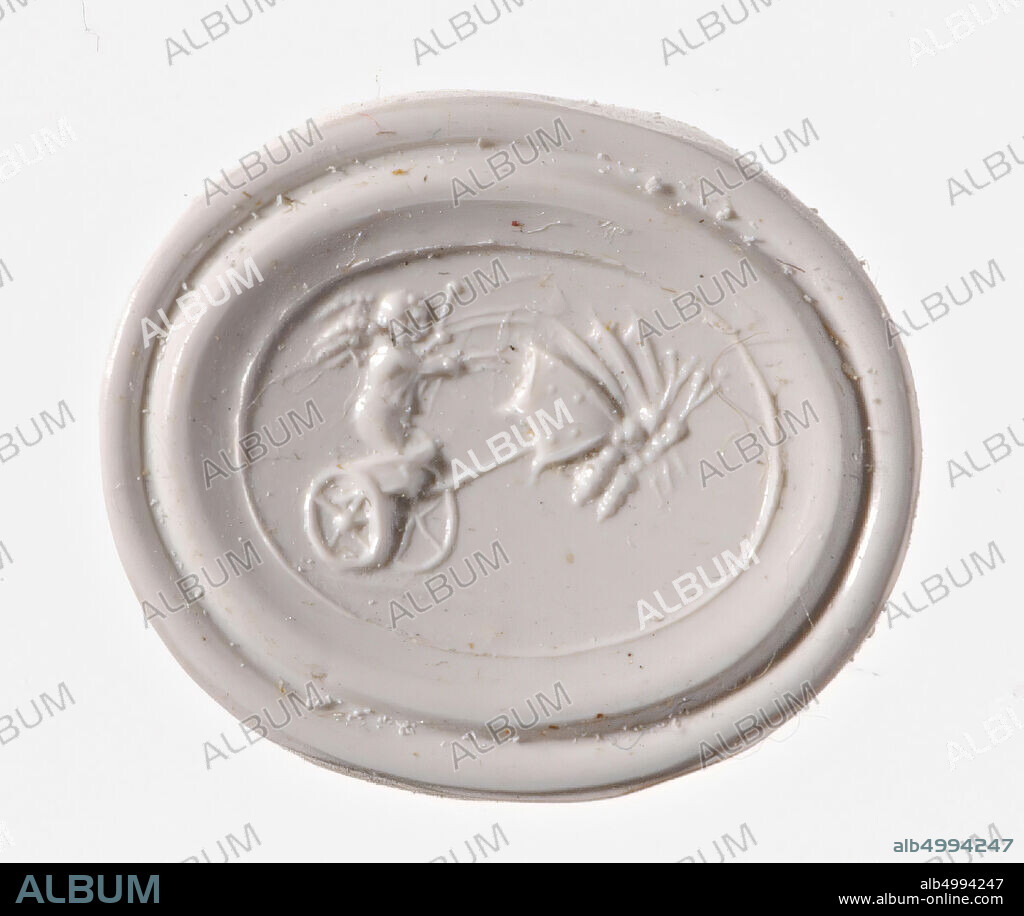 Vz: small, chubby Cupid depicted in a chariot, he has the reins for two butterflies in his left hand and in his other hand a whip., Gem, intaglio, ringstone, carnelian, Color: light red, Shape: oval , Machined: front convex, in modern gold ring, Method: body modeling with very rounded drills, detailing with many bouterolle pellets, 9 x 8 mm, D. 2 mm, 1st century BC. -100.