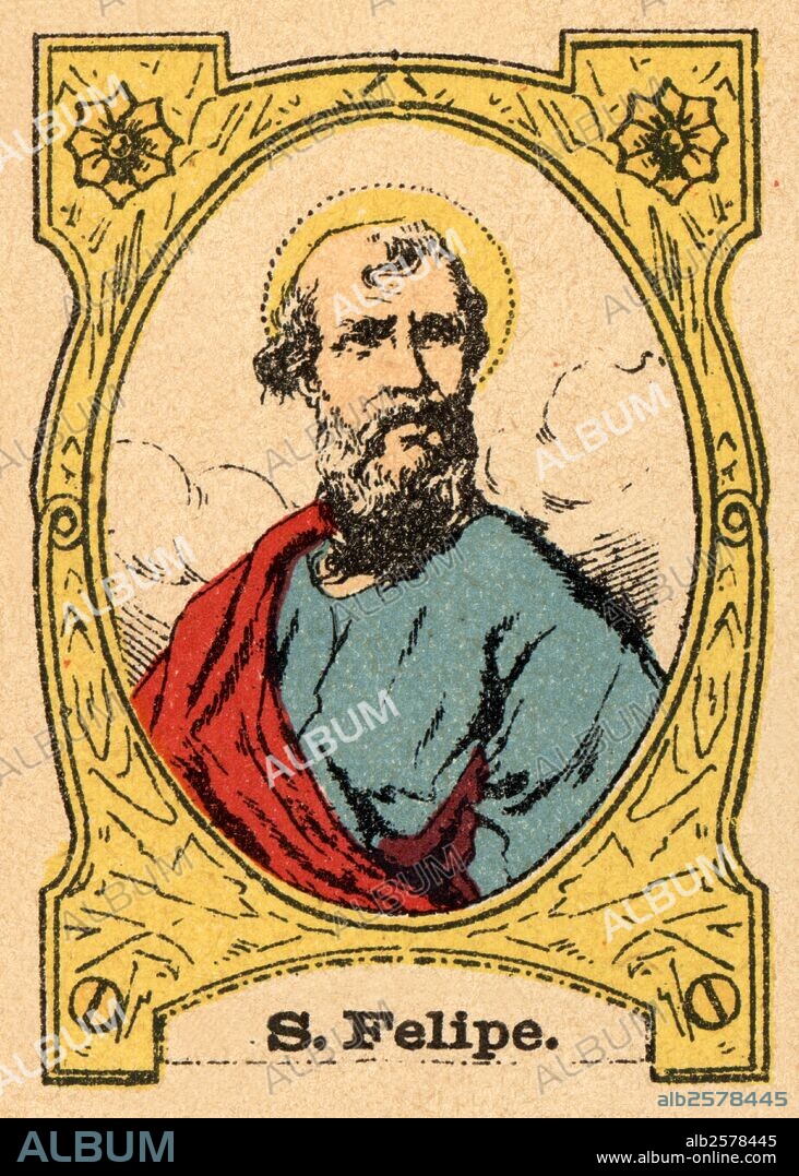 San Felipe Neri (1515-1595), apóstol de Roma, fundador del oratorio italiano. Litografía de 1885.