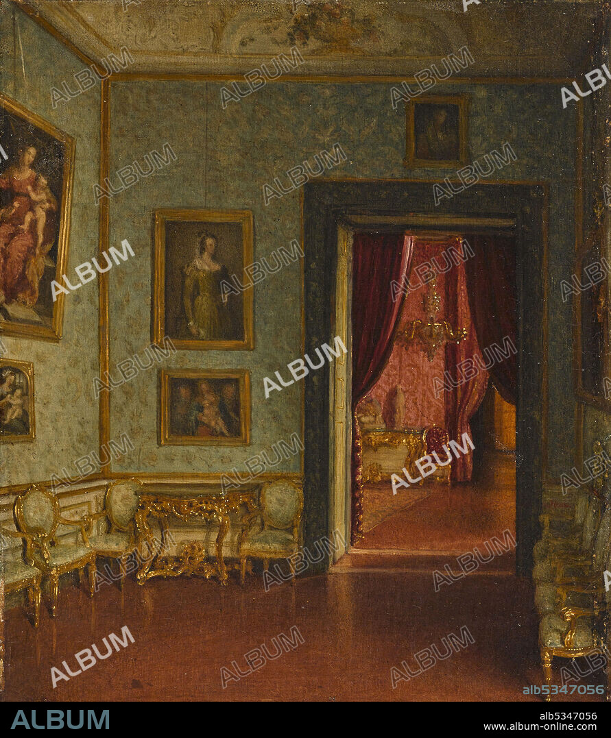 HEUSS, EDUARD (FRANZ EDUARD) VON. Palazzo Colonna. View to the Sala del Trono.