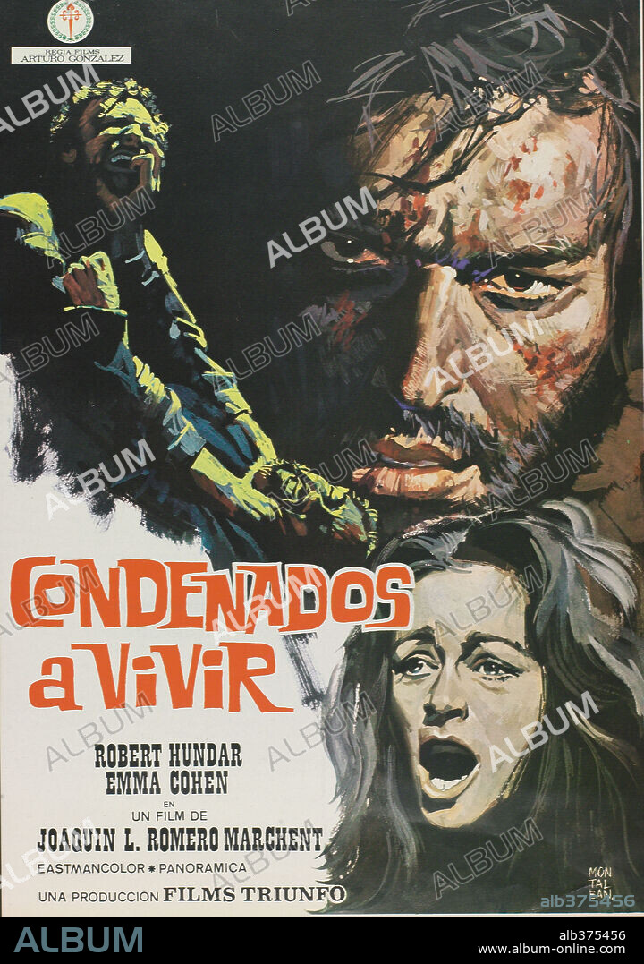 Poster de CONDENADOS A VIVIR, 1972, dirigida por JOAQUIN ROMERO MARCHENT. Copyright FILMS TRIUNFO.