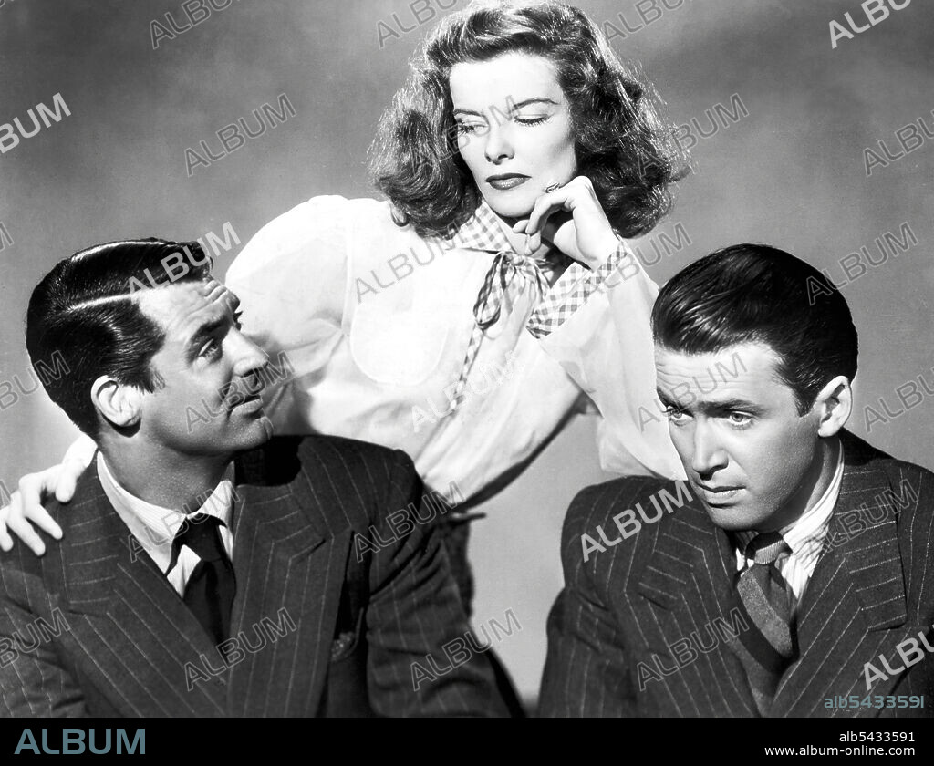 CARY GRANT, JAMES STEWART und KATHARINE HEPBURN in PHILADELPHIA STORY - DIE NACHT VOR DER HOCHZEIT, 1940 (THE PHILADELPHIA STORY), unter der Regie von GEORGE CUKOR. Copyright M.G.M.