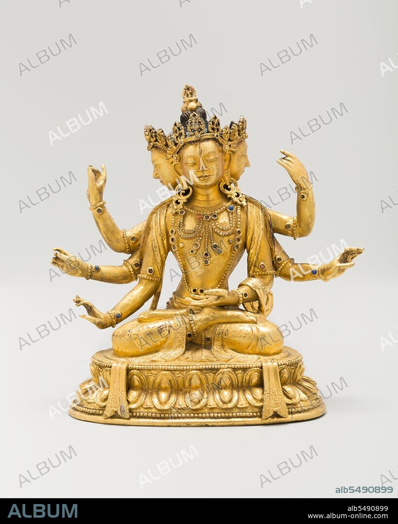 UNKNOWN. Deity from a Set of Five Pancharaksha Goddesses, Qing dynasty (1644-1911), 19th century.