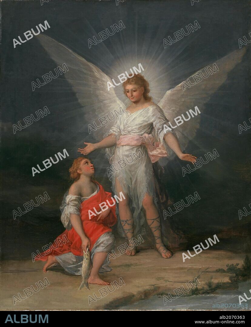 Francisco de Goya y Lucientes / 'Tobías y el ángel', Hacia 1787, Escuela Española, Óleo sobre Lienzo, 63,5 cm x 51,5 cm, P07856.