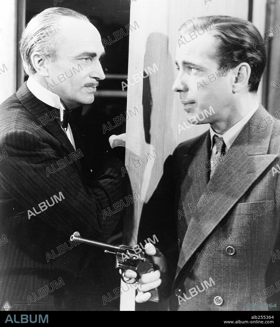 CONRAD VEIDT y HUMPHREY BOGART en A TRAVÉS DE LA NOCHE, 1942 (ALL THROUGH THE NIGHT), dirigida por VINCENT SHERMAN. Copyright WARNER BROS/FIRST NATIONAL.
