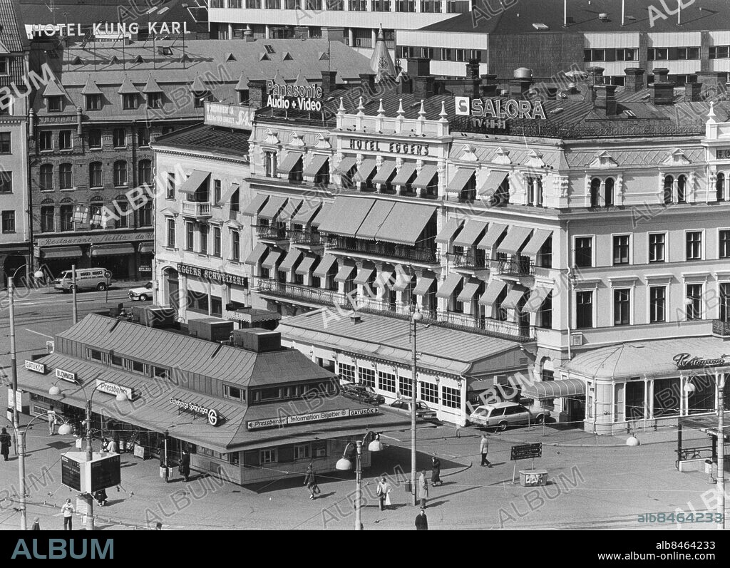 GÖTEBORG 1985-05-05.. Hotell Eggers vid Drottningtorget. *** Local Caption *** GP mapp 38 M 37 Foto: Alf Weihed / Kamerareportage / TT / Kod: 2524.