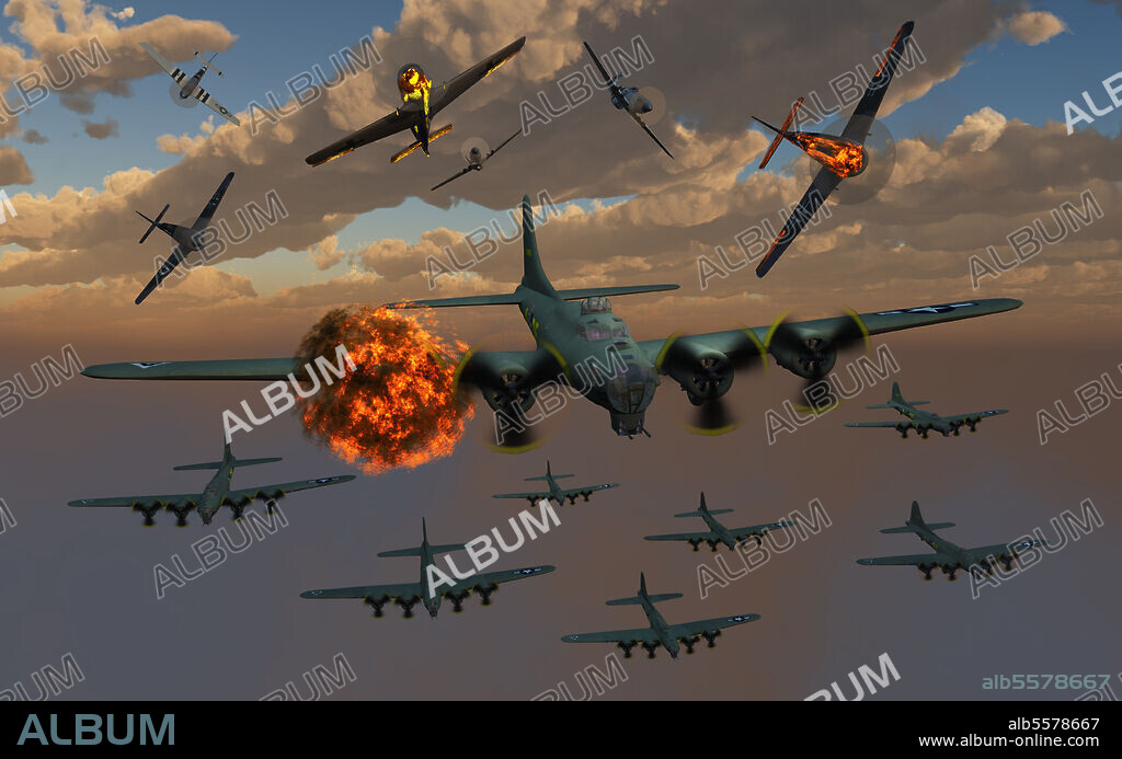 The German Focke-Wulf 190 proved to be a deadly interceptor against the American B-17 Flying Fortress bombers during WWII. With the introduction of the American P-51 Mustang, the tables were soon turned and the German Focke-Wulfs were the airplanes being shot down.