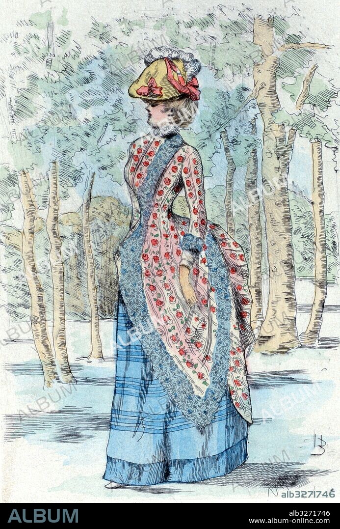 1885, Women's fashion in nineteenth-century Paris, Boutet, Henri (1851-1919), (Artist), 1902.