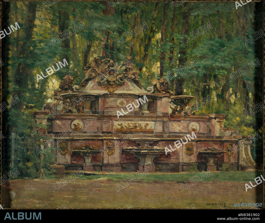 MARIUS MICHEL. Buffet d'eau in the Grand Trianon gardens, 1917.
