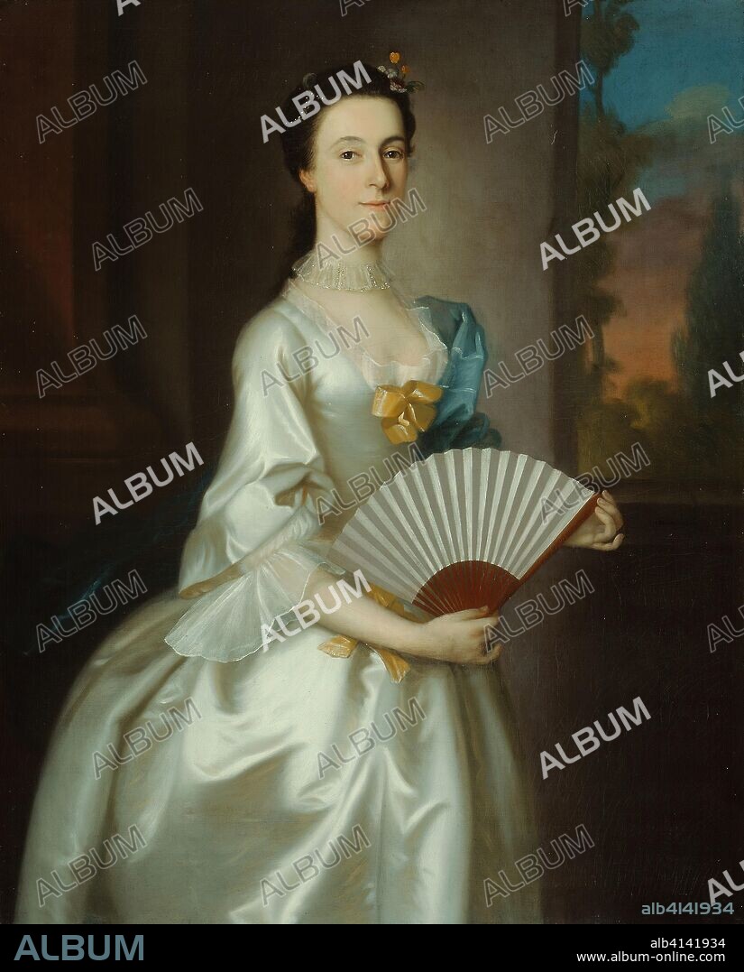 Abigail Chesebrough (Mrs. Alexander Grant). Joseph Blackburn; American, born England, active 1752 - c.1778. Date: 1754. Dimensions: 127.6 × 101.5 cm (50 × 40 in.). Oil on canvas. Origin: United States.