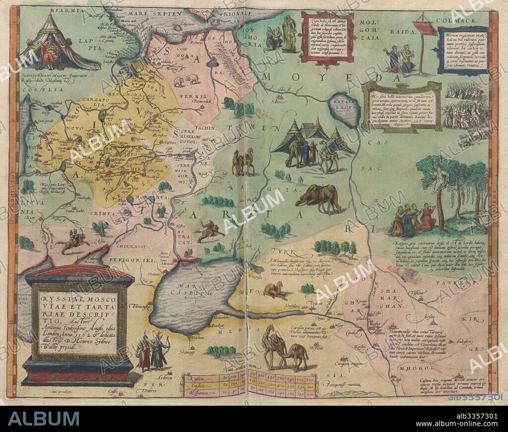 ABRAHAM ORTELIUS. Map of Russia (From: Theatrum Orbis Terrarum).