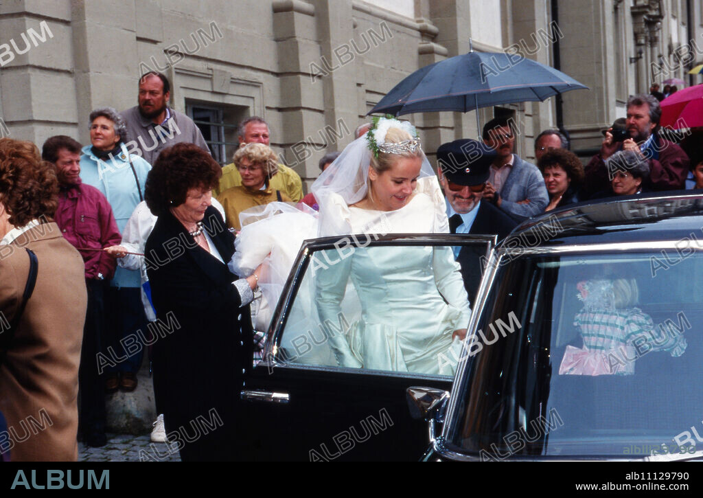 Wedding of Maximilian von Fürstenberg with Diana von Berlichingen in Jagsthausen, Germany 1992. (original german headline: Hochzeit Maximilian von Fürstenberg).
