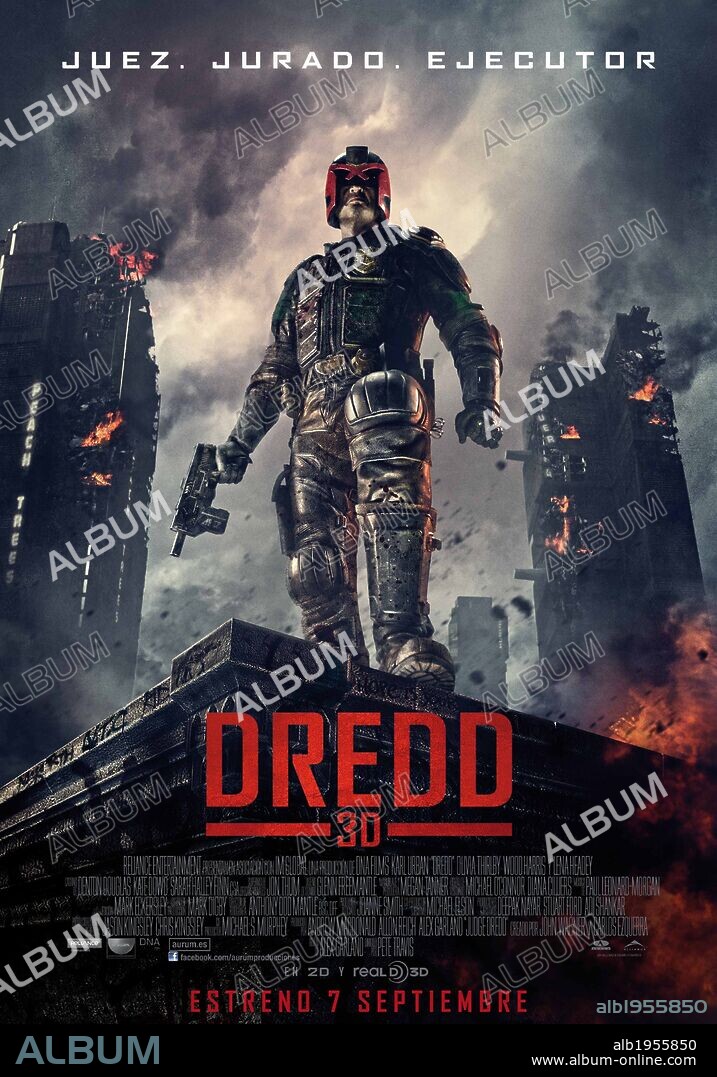 Poster of DREDD, 2012, directed by PETE TRAVIS. Copyright DNA FILMS.