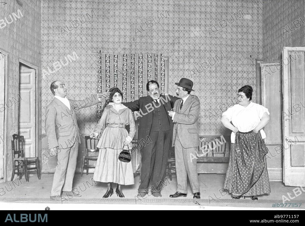 15 febrero 1917. En el teatro de Apolo. Una escena del Sainete, de Antonio Ramos Martín, música del maestro Roig, "mantequilla de Soria", Estrenado anoche.