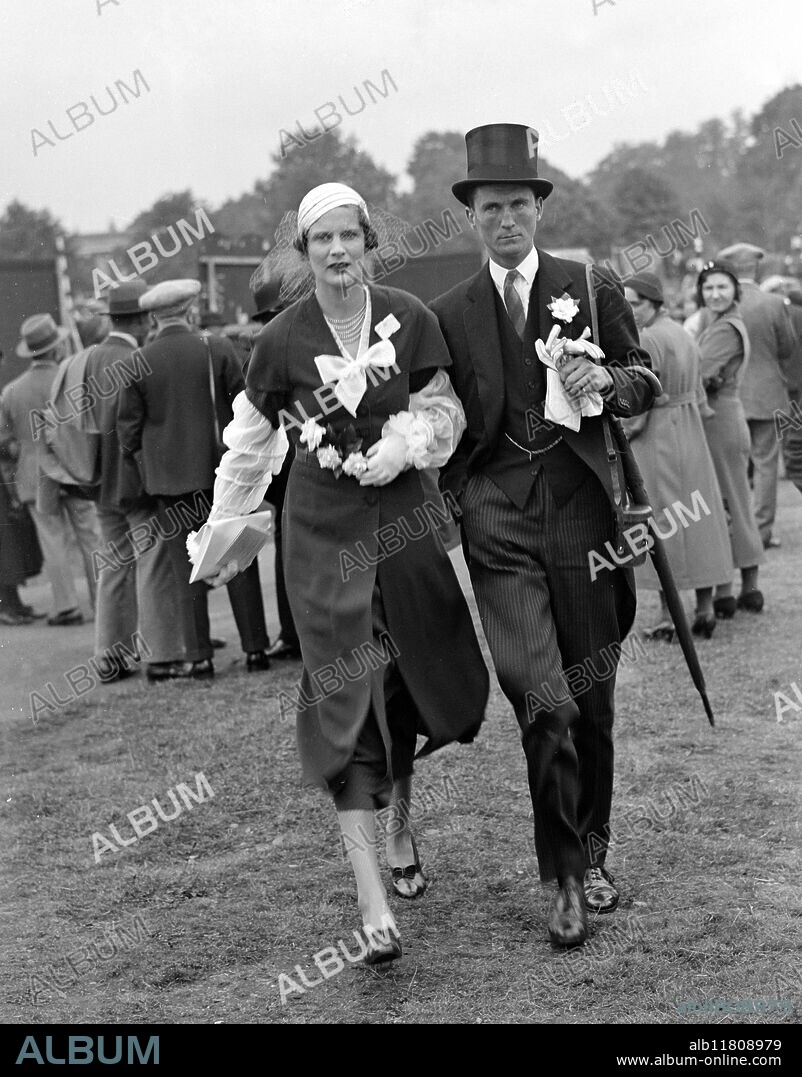 At the Royal Ascot race meeting - Lord and Lady Weymouth . 1933.