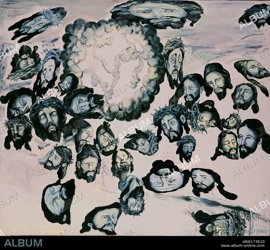 MANUEL OCAMPO. EL DEMONIO VIVE EN MI CULO CAGANDO CARAS DE CRISTO II, 1998.