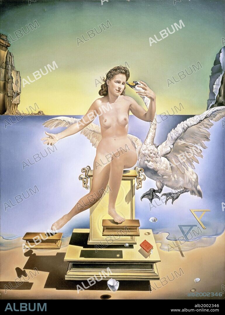SALVADOR DALÍ. Salvador Dalí, 'Leda atómica', 1949, Óleo sobre lienzo, 61,1 × 45,3 cm.