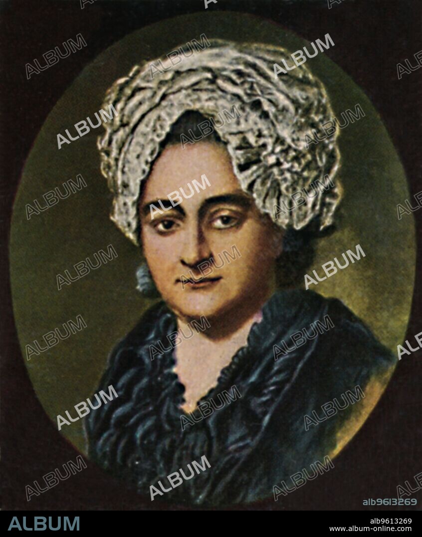 'Die Mutter Goethes 1731-1808', 1934. Katharina Elisabeth Goethe (1731-1808), the mother of Johann Wolfgang von Goethe. She was known as "Frau Rat". From "Die Großen der Weltgeschichte". [Eckstein-Halpaus, Dresden, 1934].