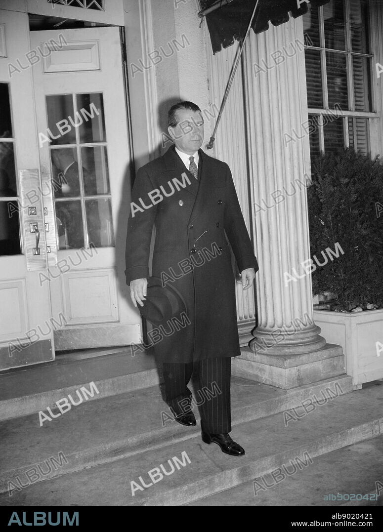 Jerzy Potocki, Ambassador of the government of defeated Poland, leaving the White House. Count Jerzy Jozef Henryk Potocki (29 January 1889 - 10 September 1961) was a Polish nobleman, captain of the cavalry and diplomat. Since 1933 in the diplomatic service, he was appointed ambassador to Italy but refused to take the commission in protest against the Four-Power Pact. From 1933 to 1936 he was ambassador in Ankara and from 1936 to 1940 in Washington.