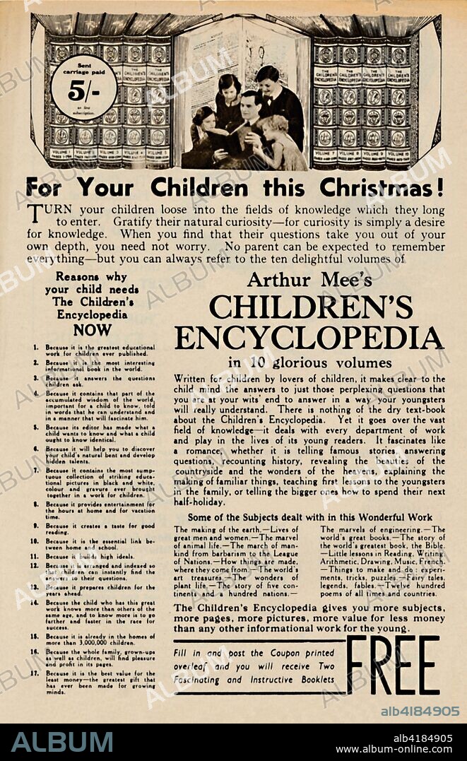 'Arthur Mee's Children's Encyclopedia', . From The Popular Science Educator, Volume 1, edited by Charles Ray. [The Amalgamated Press, Ltd., London, ].
