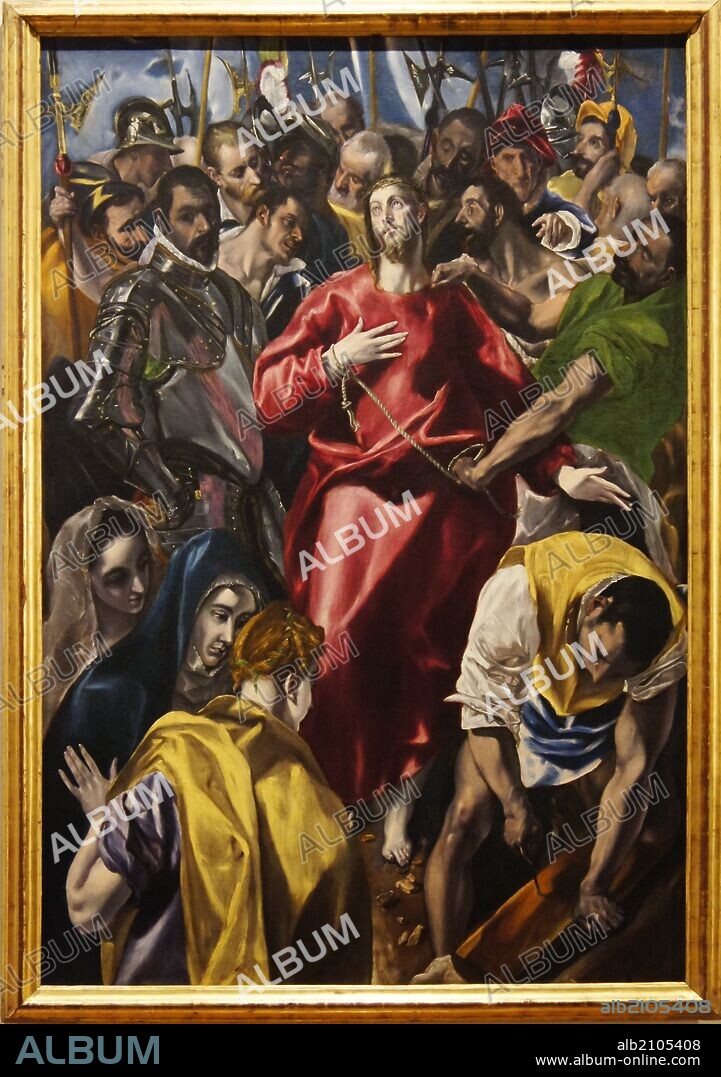 CUADRO "EL EXPOLIO". AUTOR: DOMENIKOS THEOTHOKOPOULOS, EL GRECO. OLEO SOBRE LIENZO. HACIA 1580. Nº INV.: 1306 (MUSEO DE SANTA CRUZ).