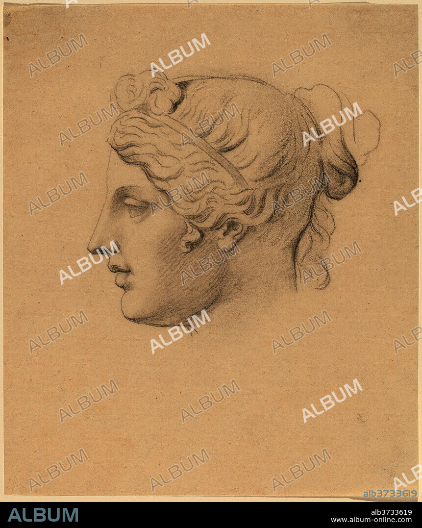 HORATIO GREENOUGH. Classical Head in Profile. Dimensions: sheet: 16.8 × 14.2 cm (6 5/8 × 5 9/16 in.). Medium: graphite and charcoal on wove paper.