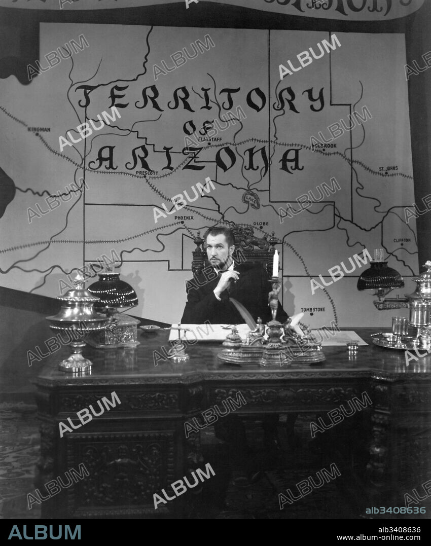 VINCENT PRICE in THE BARON OF ARIZONA, 1950, directed by SAMUEL FULLER. Copyright Deputy Corporation.