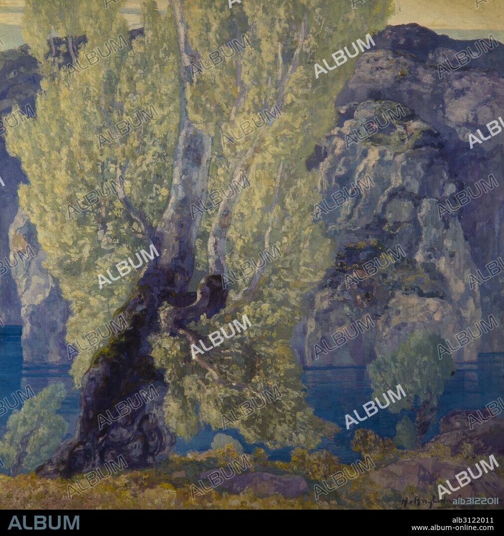 HERMEN ANGLADA CAMARASA. Paisaje de Mallorca. Óleo sobre lienzo. 1935.