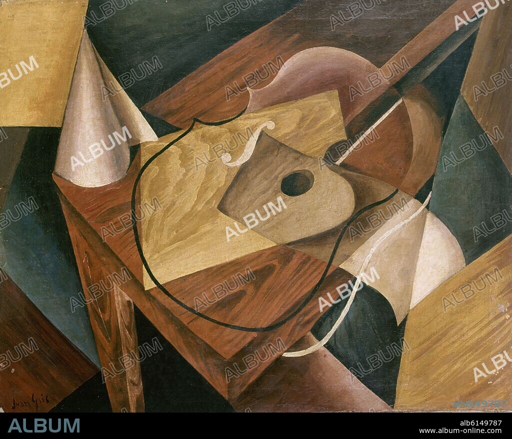 JUAN GRIS. BODEGON CON GUITARRA - SIGLO XX - CUBISMO ESPAÑOL.