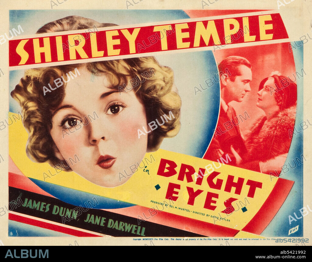 Poster of BRIGHT EYES, 1934, directed by DAVID BUTLER. Copyright FOX FILMS.