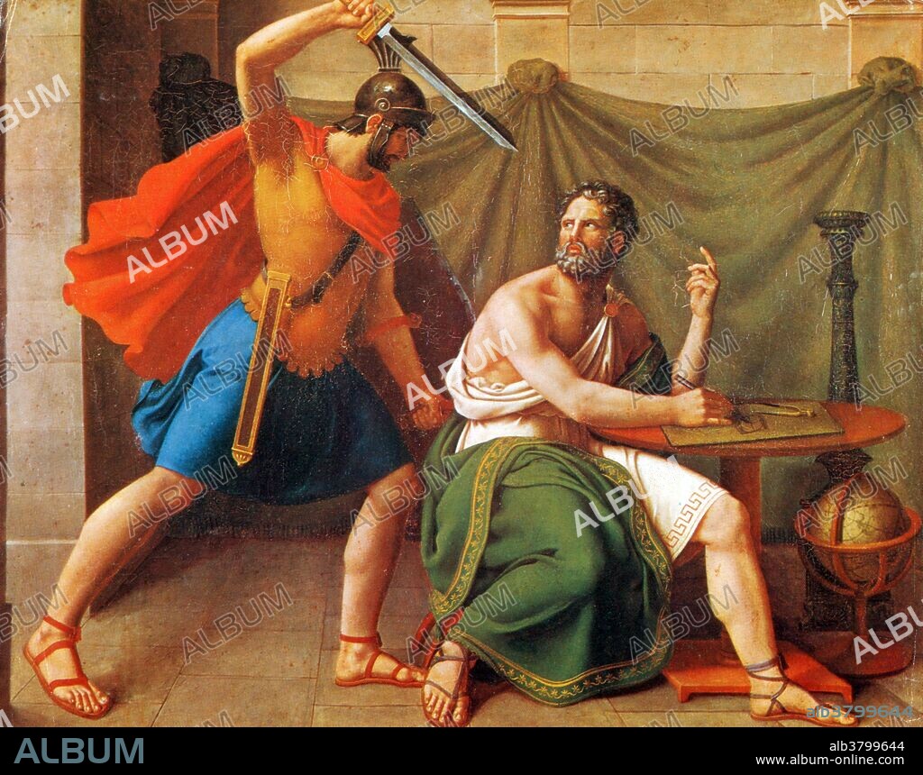 Archimedes of Syracuse (287-212 BC) was a Greek mathematician, physicist, engineer, inventor, and astronomer. Few details of his life are known, but he is regarded as one of the leading scientists in classical antiquity. Among his advances in physics are the foundations of hydrostatics, statics and an explanation of the principle of the lever. He is credited with designing innovative machines, including siege engines and the screw pump that bears his name. Archimedes is considered to be the greatest mathematician of antiquity and one of the greatest of all time. He used the method of exhaustion (method of finding the area of a shape by inscribing inside it a sequence of polygons whose areas converge to the area of the containing shape) to calculate the area under the arc of a parabola with the summation of an infinite series, gave an accurate approximation of pi and defined the formulae for the volumes of surfaces of revolution and an ingenious system for expressing very large numbers. Archimedes died during the Siege of Syracuse when he was killed by a Roman soldier despite orders that he should not be harmed.